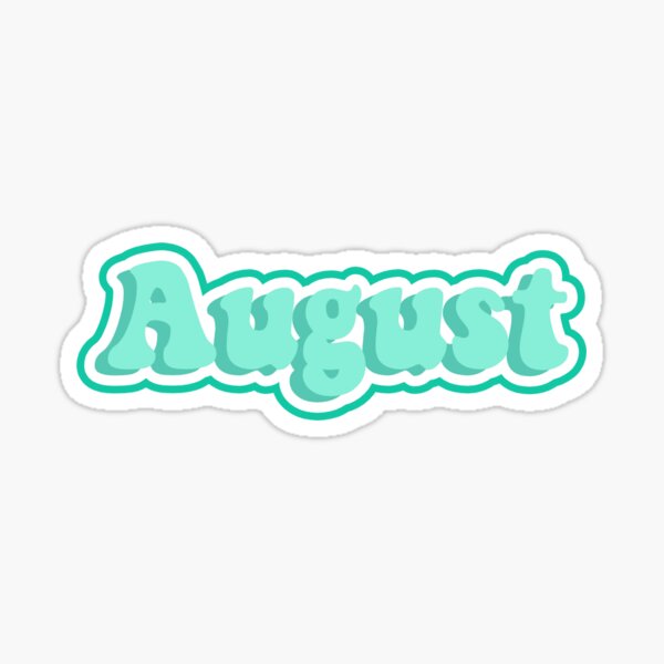 aqua august Sticker