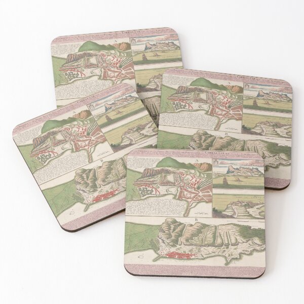 Item preview, Vintage Gibraltar Map (1733) designed and sold by BravuraMedia.