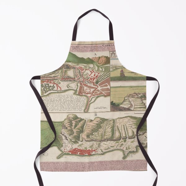 Item preview, Vintage Gibraltar Map (1733) designed and sold by BravuraMedia.