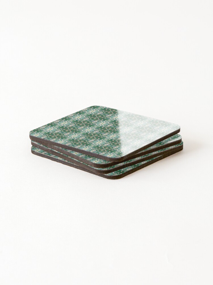 Thumbnail 4 of 5, Coasters (Set of 4), Green Inks designed and sold by MariaMadeup.