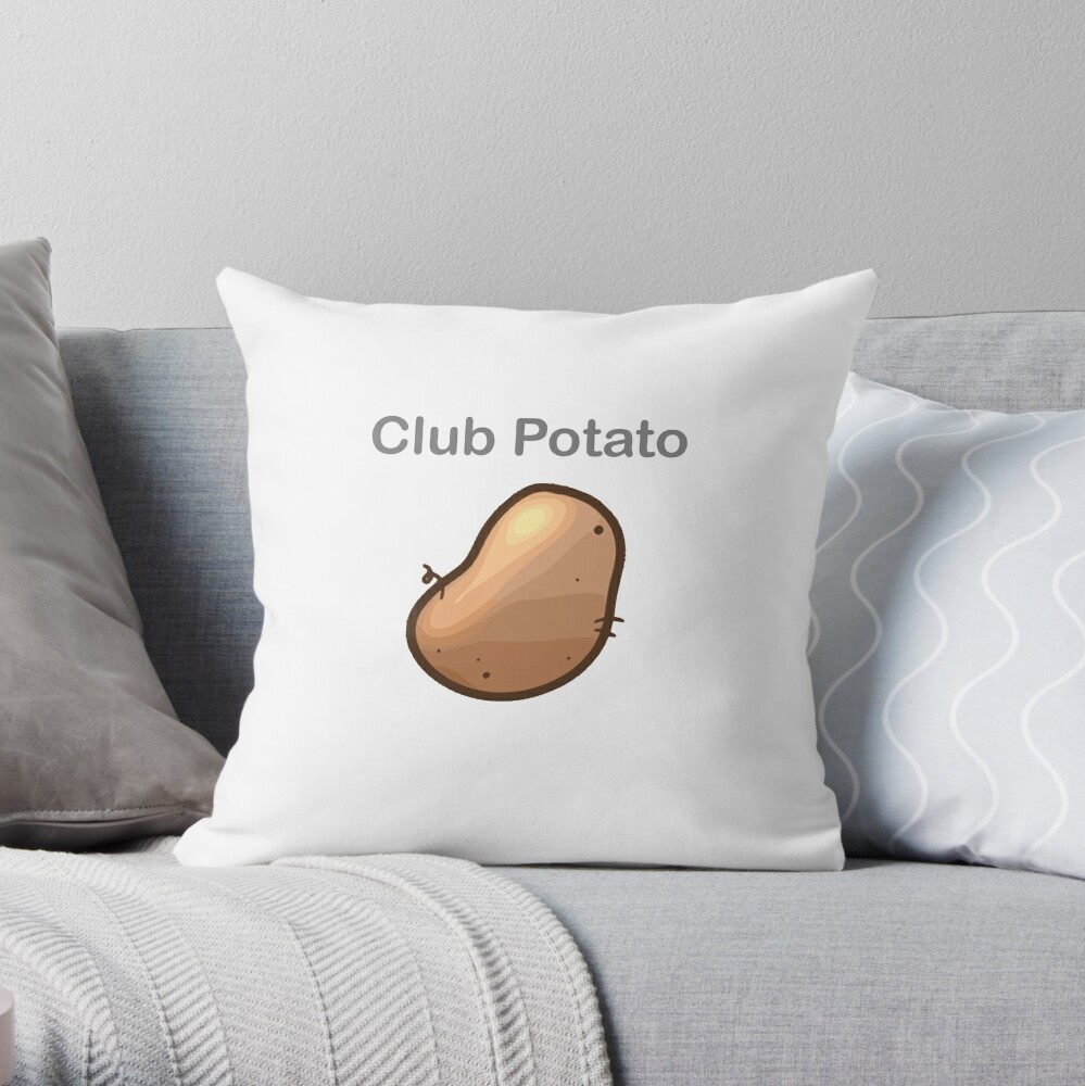 Club Potato Gacha Club Throw Pillow By Overflowhidden Redbubble - welcome to bloxburg roblox floor pillow by overflowhidden