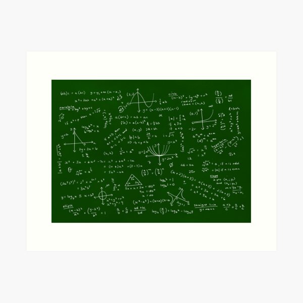 Algebra Math Sheet Art Print