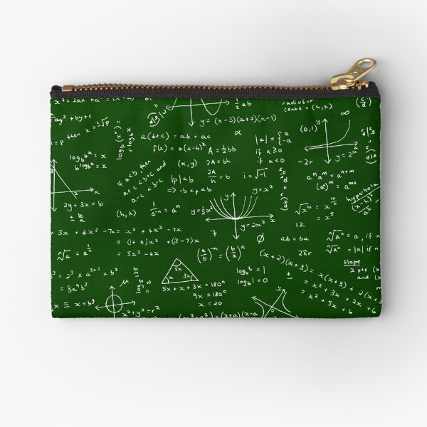 Algebra Math Sheet Zipper Pouch