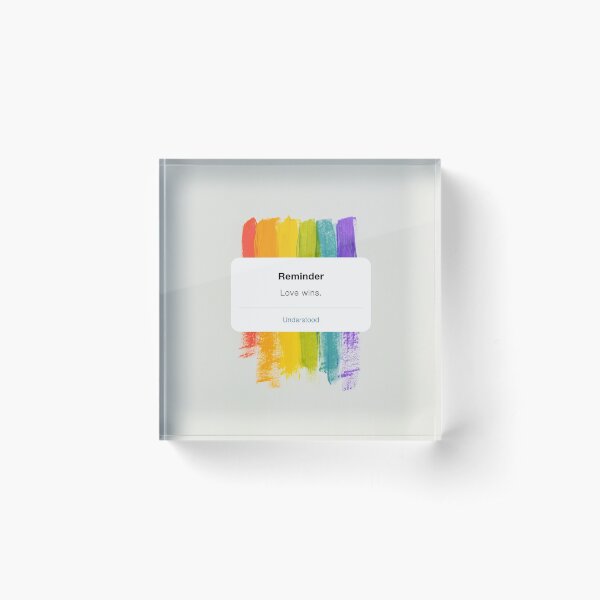 Love Wins - Pride Acrylic Block