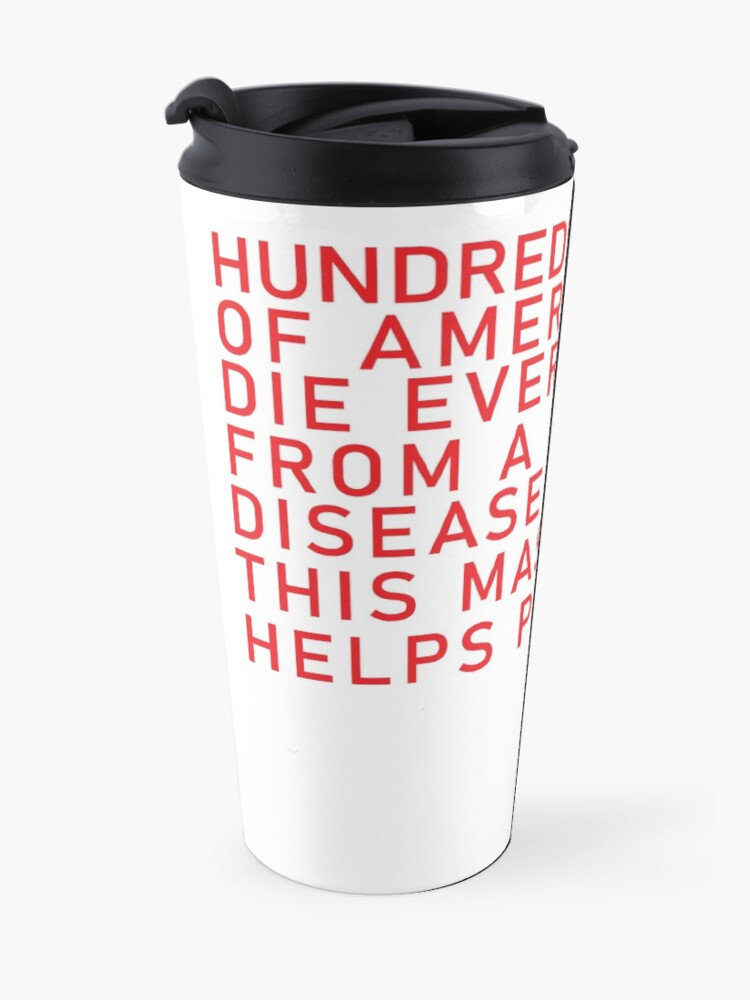 Alternate view of funny mask , keep patrick mahomes safe, cool social distancing Travel Mug
