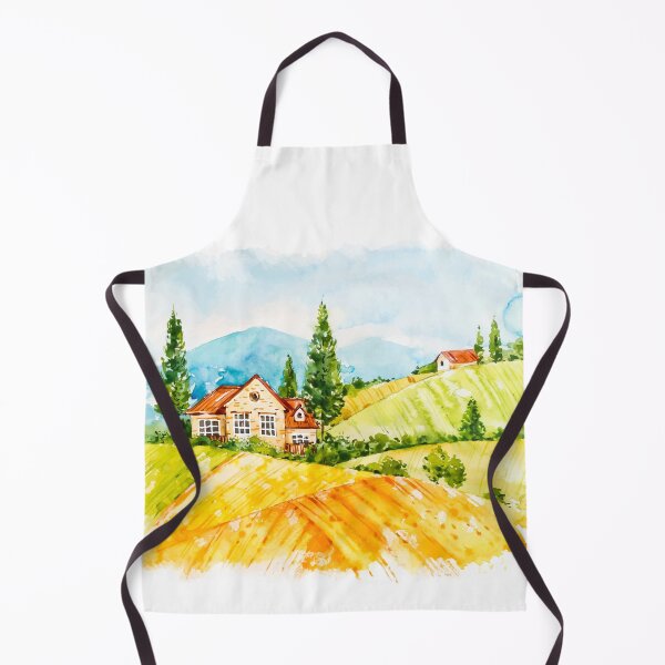 Item preview, Watercolor Farm Landscape 2 designed and sold by parazitgoodz.