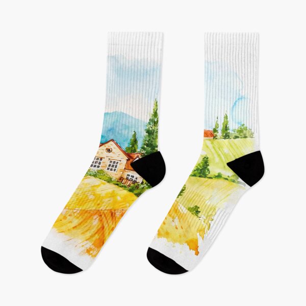 Item preview, Watercolor Farm Landscape 2 designed and sold by parazitgoodz.