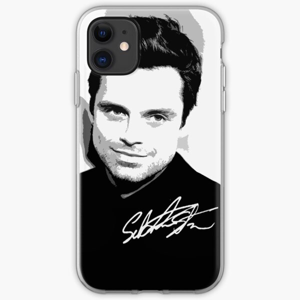 Sebastian Stan B&W Cutouts W/Signature iPhone Soft Case