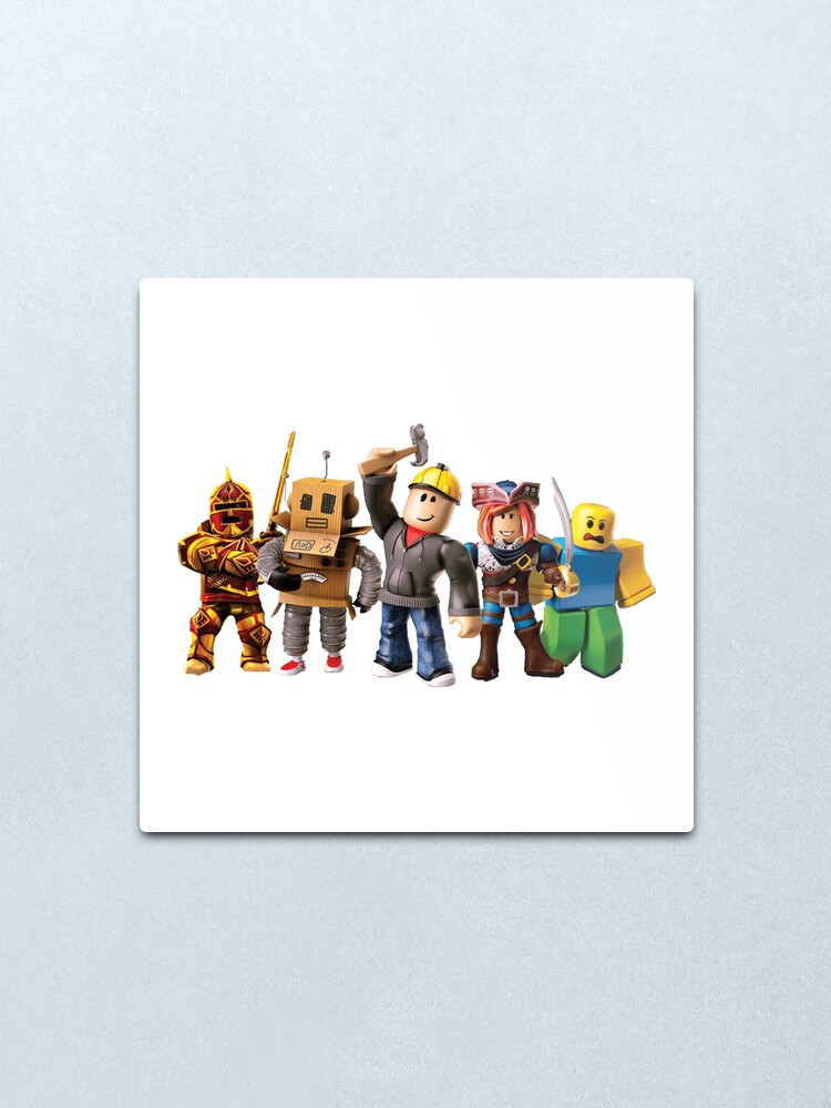 Roblox Game Characters Metal Print By Affwebmm Redbubble - roblox top battle games official roblox hardcover