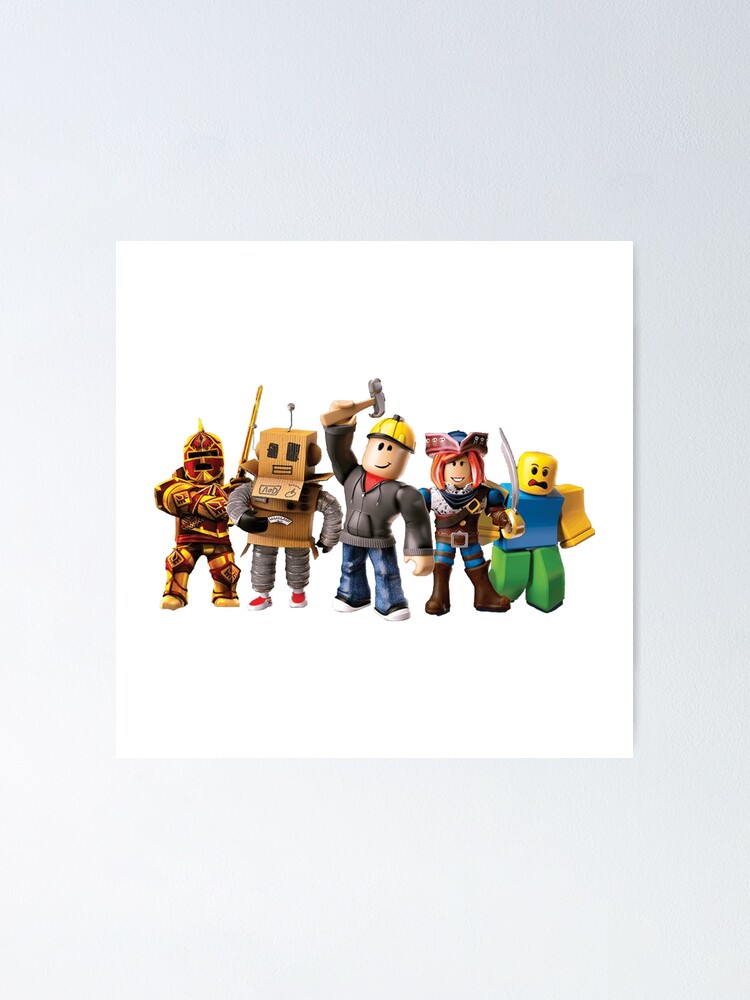 Roblox Game Characters Poster By Affwebmm Redbubble - picture of roblox charecters fighting