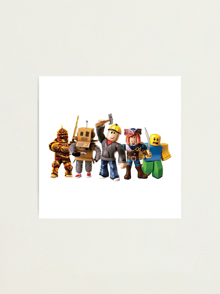 Roblox Game Characters Photographic Print By Affwebmm Redbubble - roblox character in a game