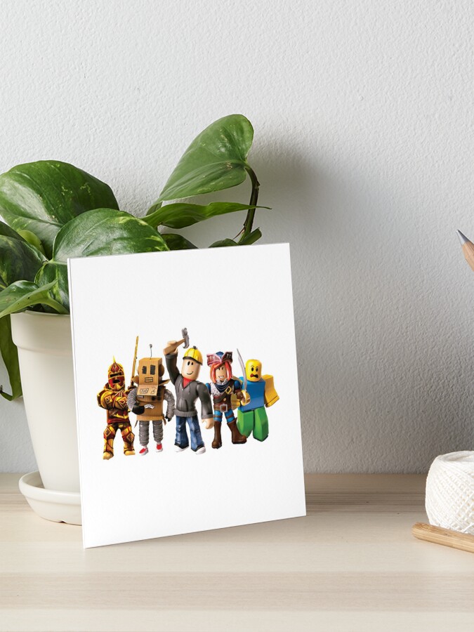 Roblox Game Characters Art Board Print By Affwebmm Redbubble - elf soldier 1 roblox
