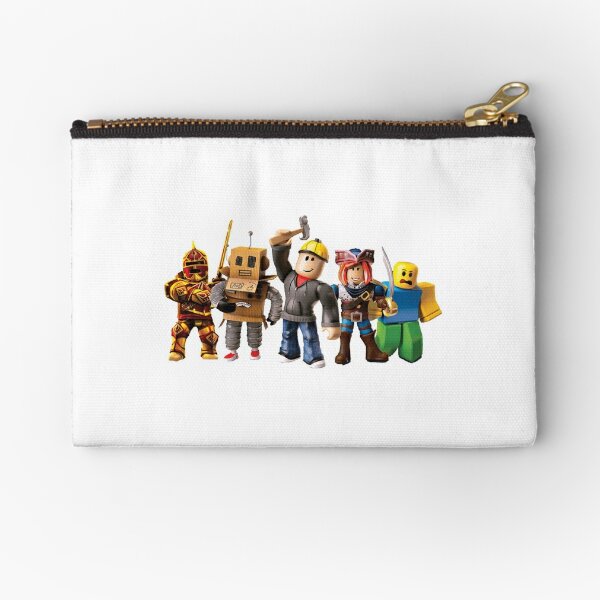 Piggy Roblox Characters Zipper Pouches Redbubble - me rich roblox roblox play roblox mario characters