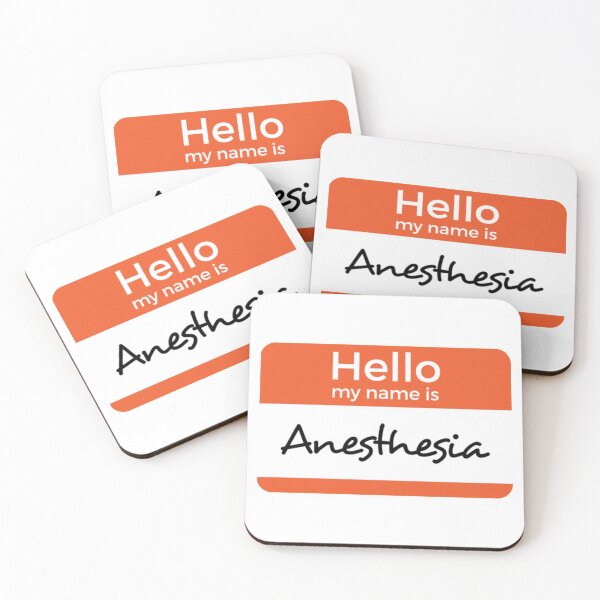 Item preview, Hello My Name is Anesthesia designed and sold by VersiMerch.