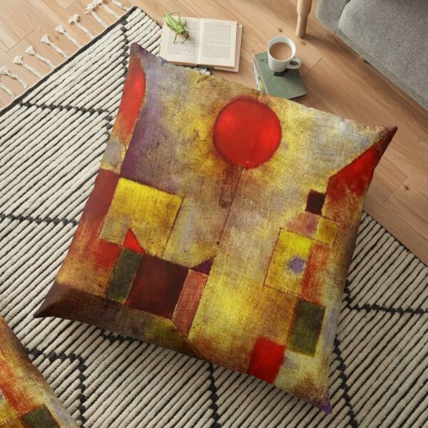 Paul Klee. Red Balloon. 1922. Swiss artist. Floor Pillow