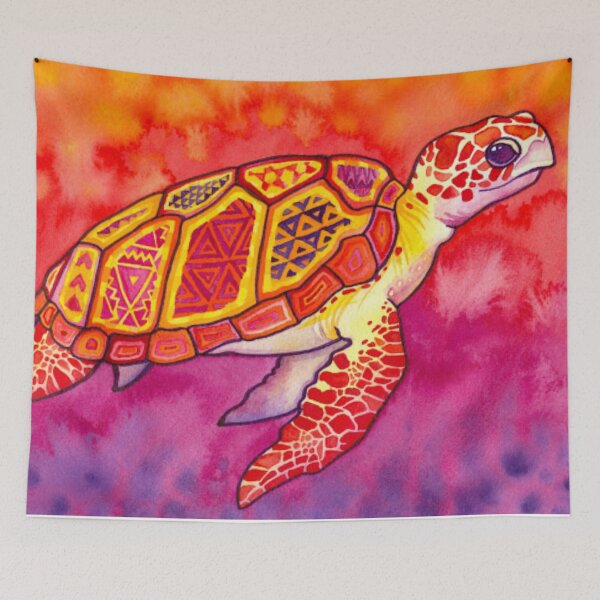 Item preview, colored turtle cool artwork designed and sold by Urbo Panda.