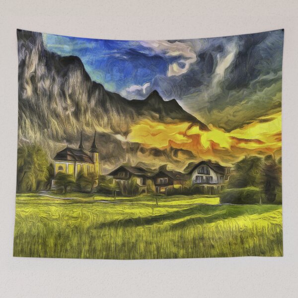 Item preview,  Austrian Alps Church Van Gogh designed and sold by Londonimages.