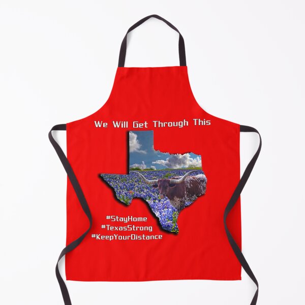 Item preview, Shape of Texas with Longhorn in Bluebonnets #TexasStrong Covid-19 Solidarity designed and sold by Warren Paul Harris.