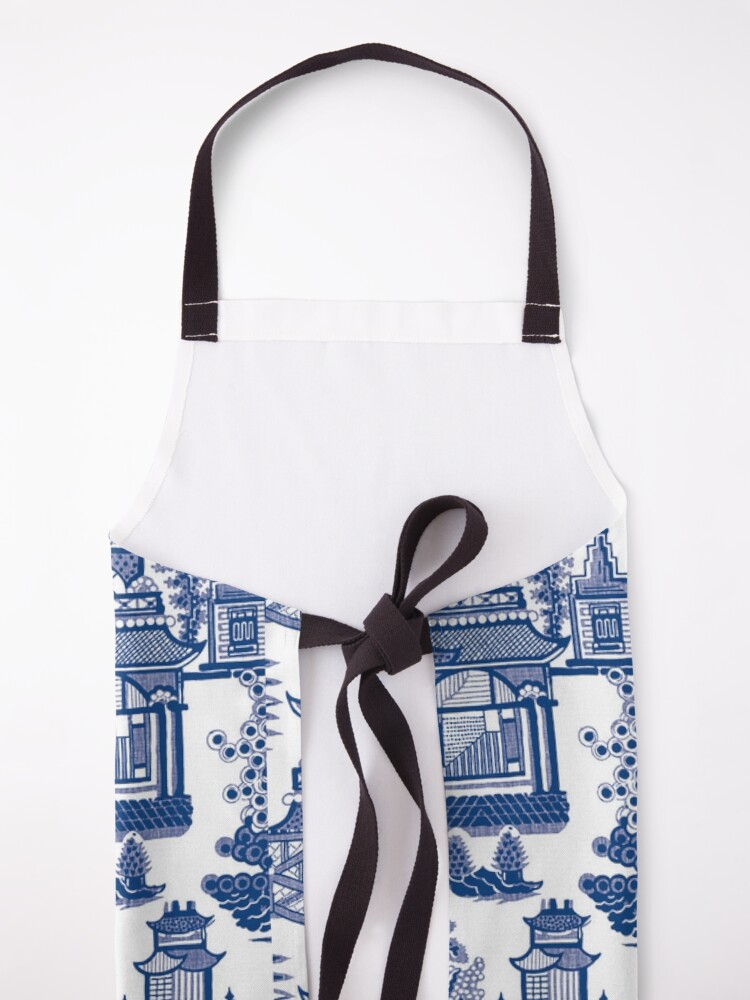 Alternate view of Blue Willow Ancient Ming China - Blue And White Chinoiserie Apron