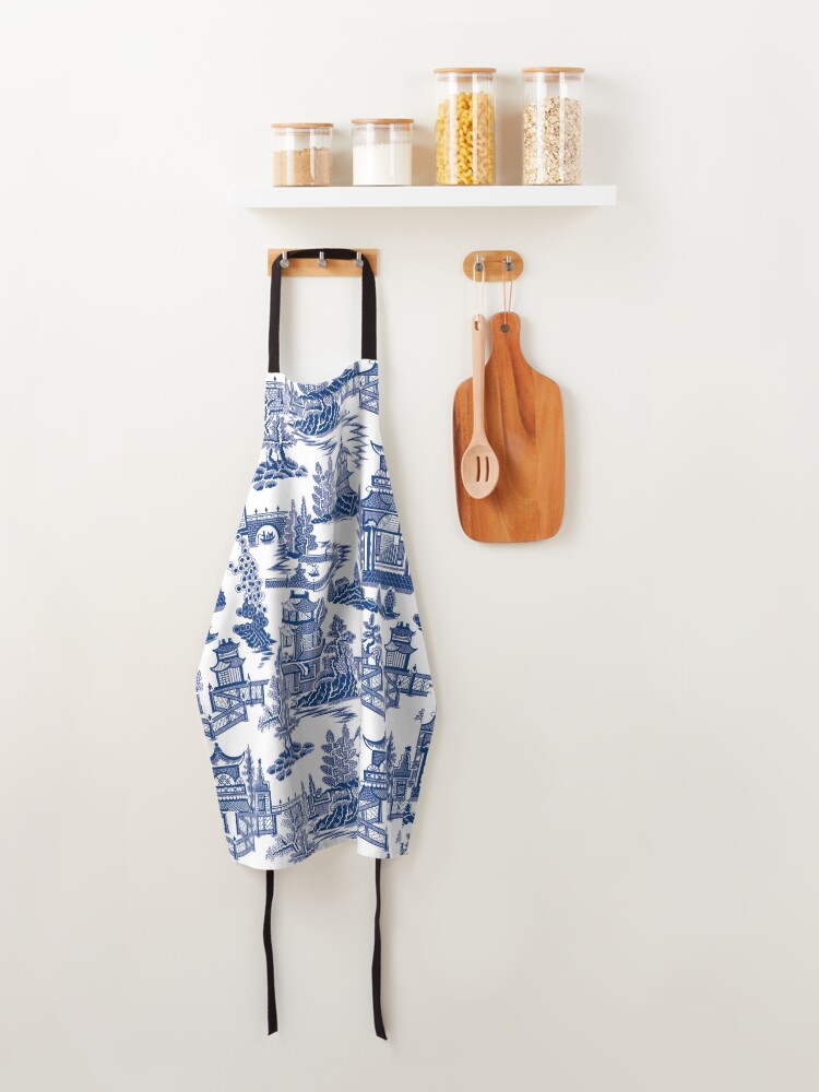 Alternate view of Blue Willow Ancient Ming China - Blue And White Chinoiserie Apron