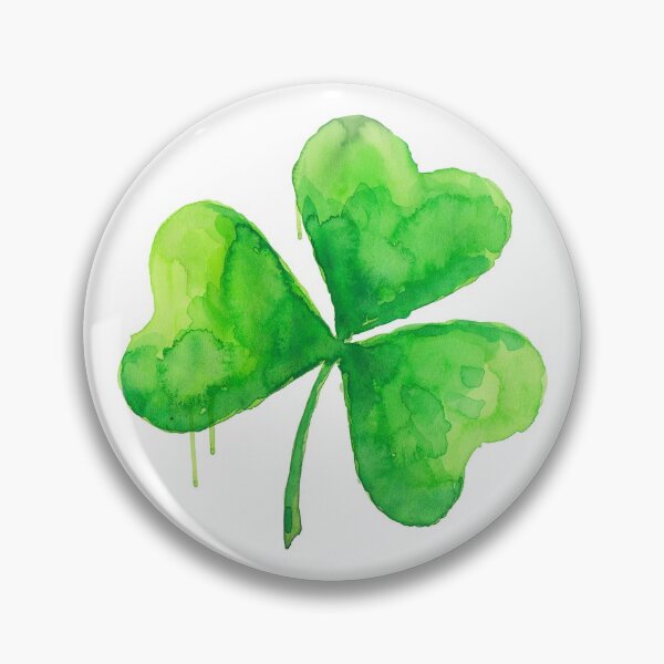 Item preview, Watercolor painted green Irish clover designed and sold by 1enchik.