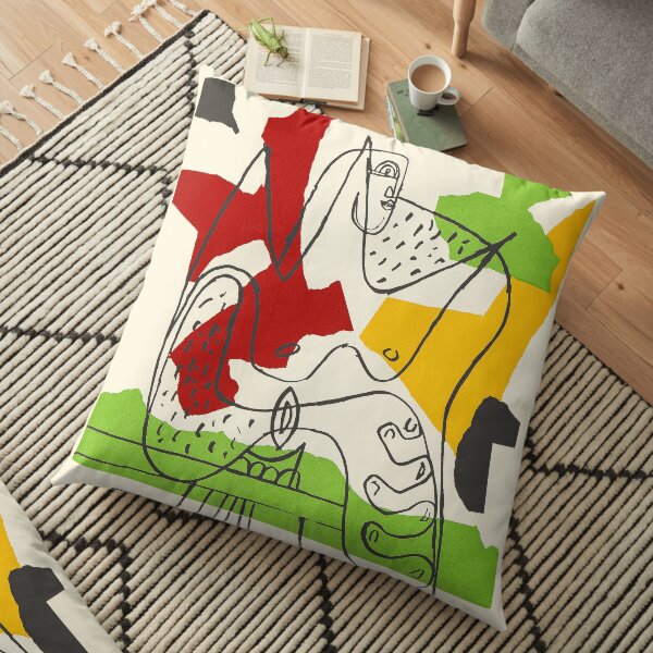 Le Corbusier Exhibition poster Floor Pillow