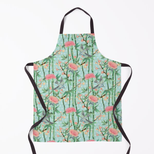Item preview, Bamboo, Birds and Blossom - soft blue green designed and sold by micklyn.