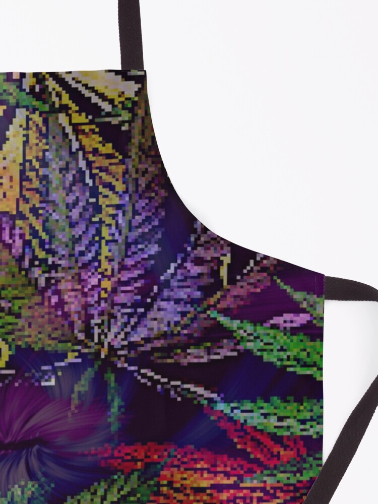 Alternate view of Psychedelic Marijuana Cannabis Leaves Apron