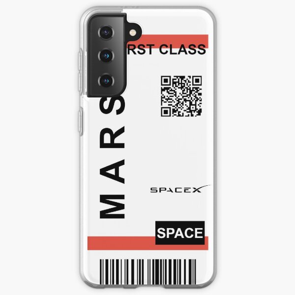 Billet d'avion Mars SpaceX Coque souple Samsung Galaxy