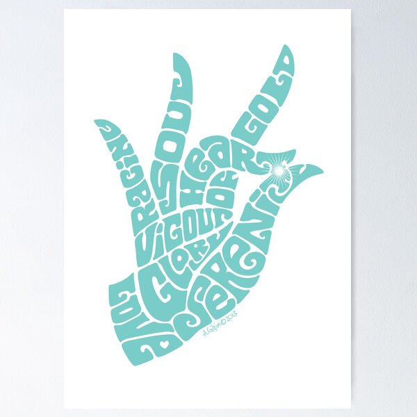 Item preview, heart in hand in soft seafoam teal designed and sold by aygeartist.