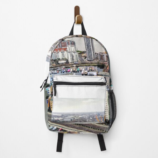 Item preview, Panorama of boats in the Blackwall basin Aerial view from Canary Wharf tower in London England designed and sold by Artonmytee.
