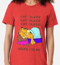 Garfield Eat Sleep Tri-blend T-Shirt