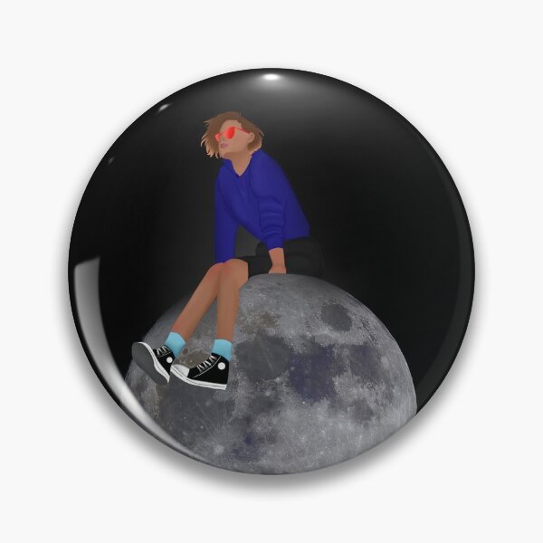Item preview, Girl sitting on the moon designed and sold by WAVE Store.