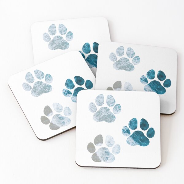 Item preview, Dog Paw Prints - Beach Waves and Sand designed and sold by idovedesign.
