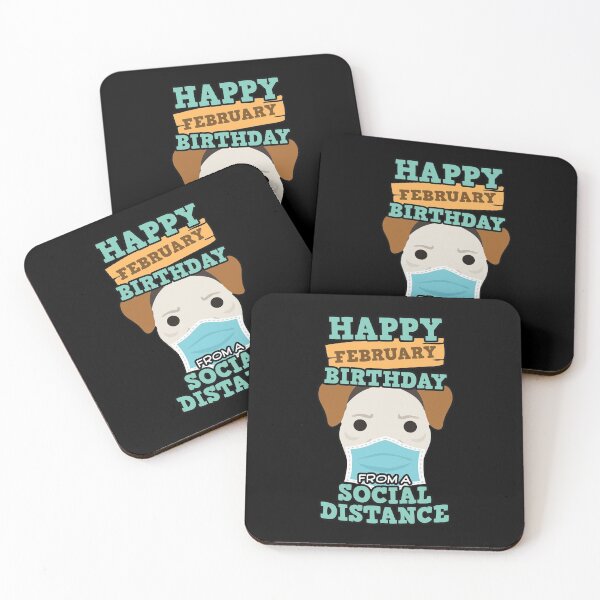 Item preview, Social Distancing Gift Happy February Birthday From A Bulldog Social Distance designed and sold by Orange Pieces.