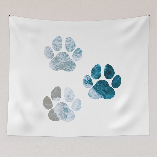 Item preview, Dog Paw Prints - Beach Waves and Sand designed and sold by idovedesign.