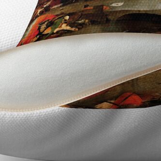 Alternate view of Triptych of the Temptation of St. Anthony by Hieronymus Bosch Floor Pillow
