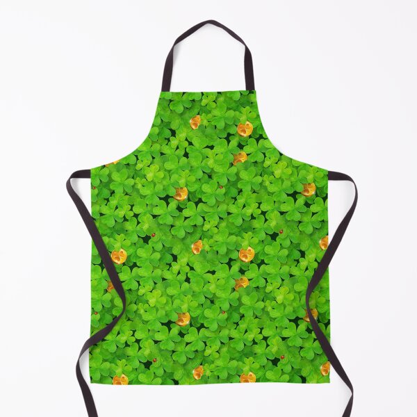 Item preview, Saint Patrick's clovers pattern with golden coins and ladybugs designed and sold by 1enchik.