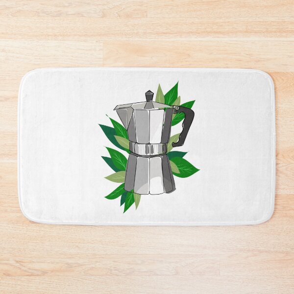 Item preview, Moka Pot Barista Art With Leaves designed and sold by Carla Perry.