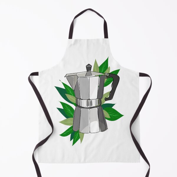 Item preview, Moka Pot Barista Art With Leaves designed and sold by Carla Perry.