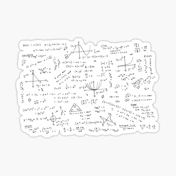 Algebra Math Sheet 3 Sticker