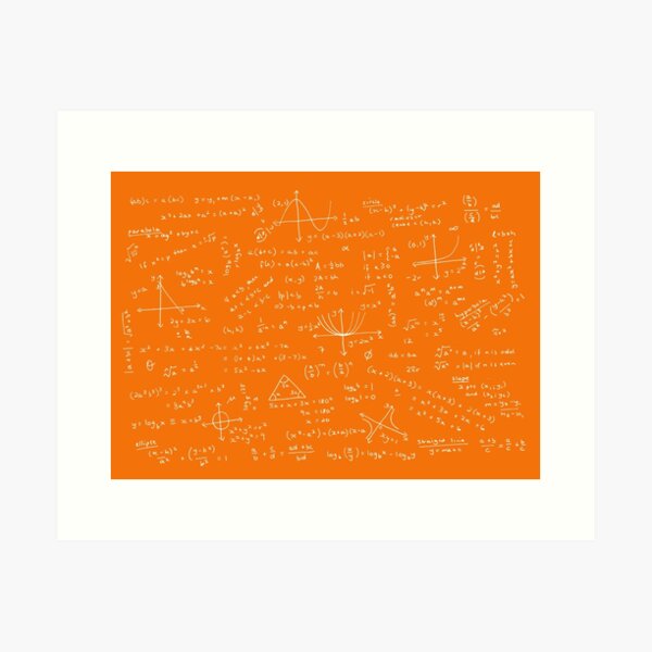Algebra Math Sheet 3 Art Print