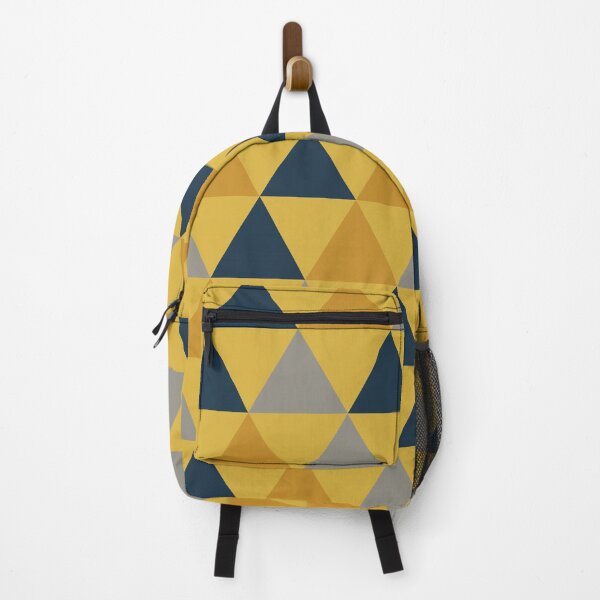 Item preview, Triangular: Dark Mustard Yellow, Light Mustard Yellow, Navy Blue, and Grey Minimalist Geometric Pattern designed and sold by kierkegaard.