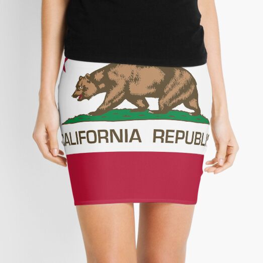 California Republic state flag of California Mini Skirt
