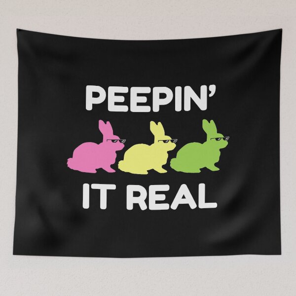 Aperçu de l'œuvre Peepin' It Real Easter Sunday Bunny Cool Hip Hop créée et vendue par haselshirt.