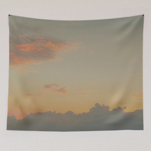 Item preview, Pink and white cloudy sunset designed and sold by PrakritiPrints.
