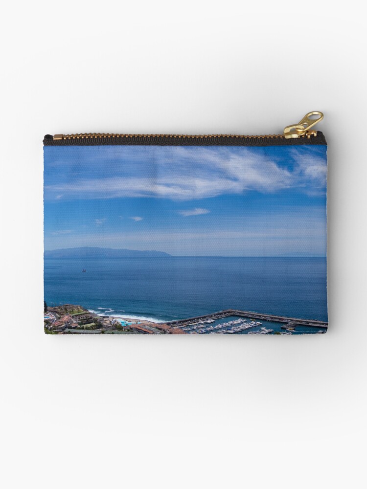 Thumbnail 1 of 4, Zipper Pouch, Tenerife Los Gigantes panorama designed and sold by SteveEveritt.