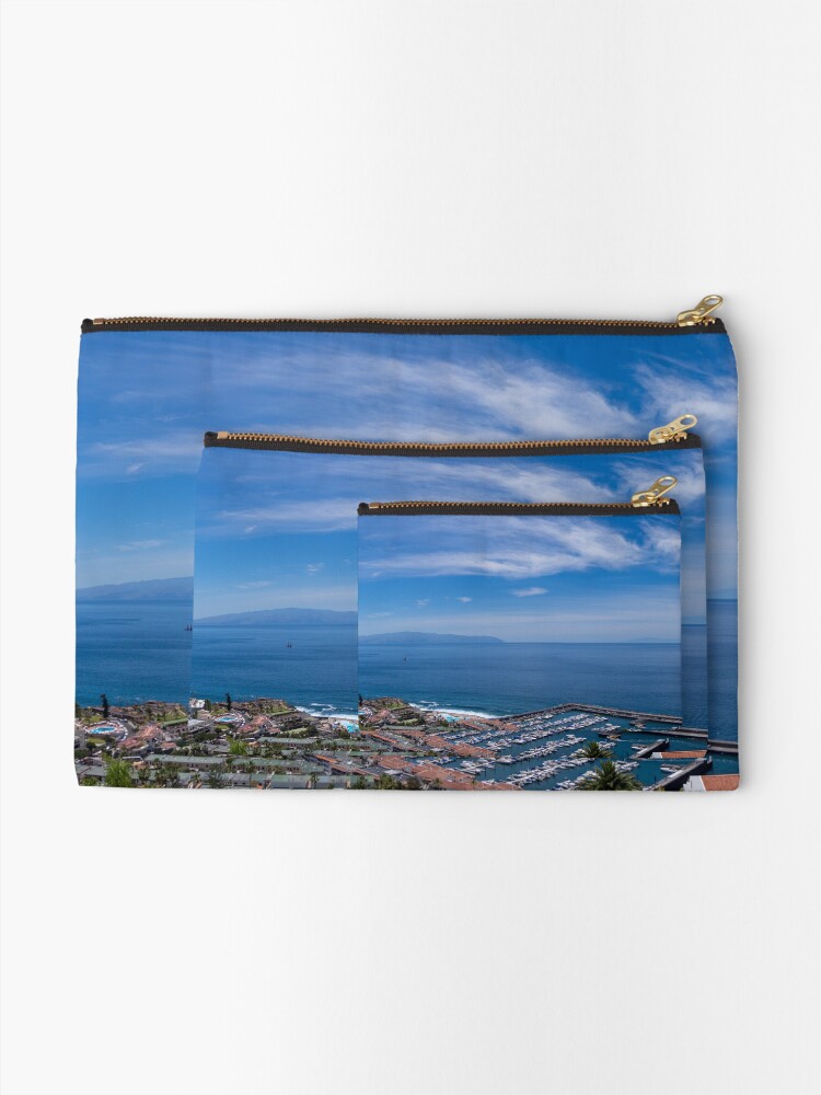 Thumbnail 2 of 4, Zipper Pouch, Tenerife Los Gigantes panorama designed and sold by SteveEveritt.