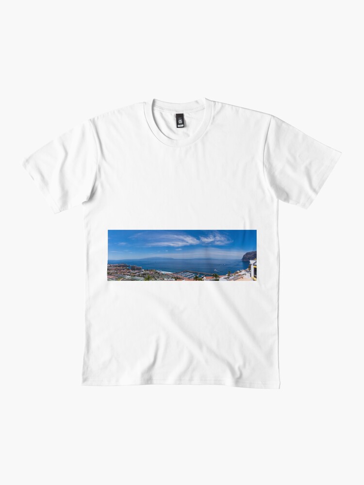 Thumbnail 2 of 4, Premium T-Shirt, Tenerife Los Gigantes panorama designed and sold by SteveEveritt.