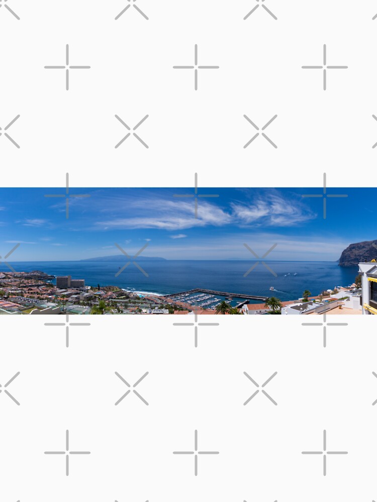 Thumbnail 4 of 4, Premium T-Shirt, Tenerife Los Gigantes panorama designed and sold by SteveEveritt.